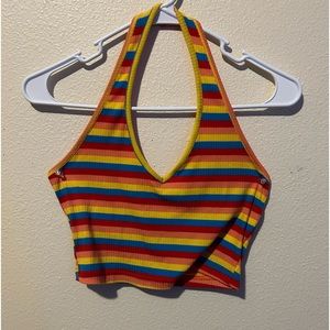 A halter tank top in size M